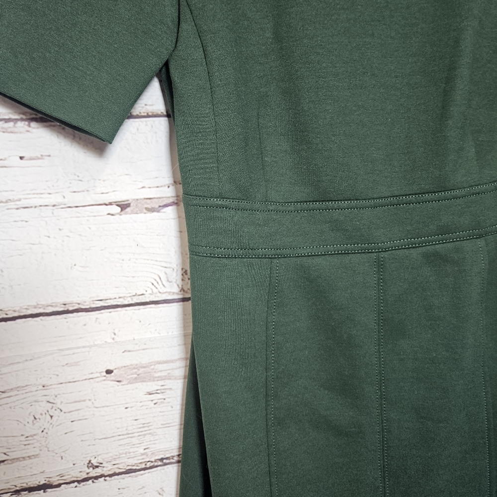 Ann Taylor Green Knee Length Dress Size 10 - Picture 10 of 11